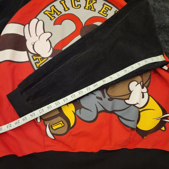 Disney Mickey Mouse Bomber Jacket Size Large Football Varsity Vintage - Picture 10 of 11